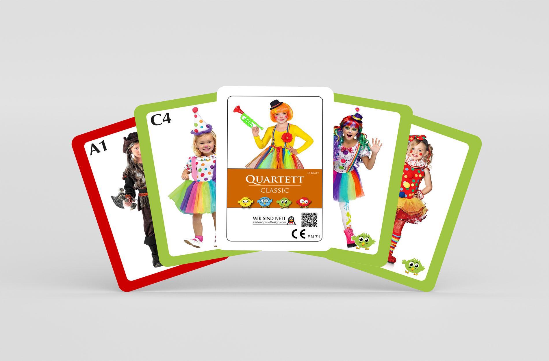 Quartett - Classic Edition - Spielkarten mit Kostümen