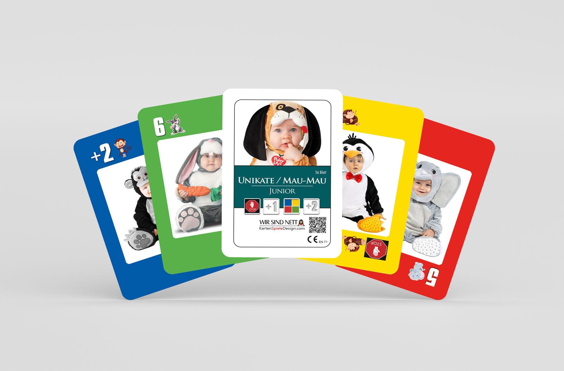 UNIKATE / MAU-MAU - Junior Edition - Spielkarten mit Kostümen