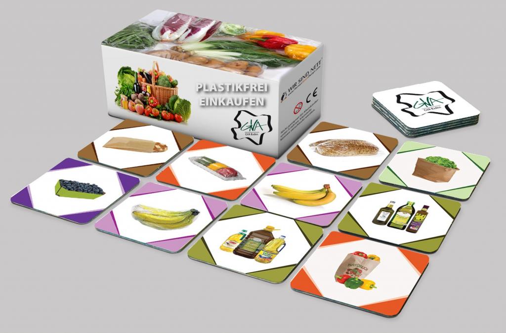 Plastikfrei einkaufen - Memospiel - ohne Plastik geht es auch