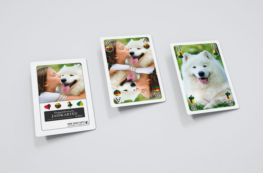 Jass - Deutsches Blatt - Spielkarten - Fotos vollflächig