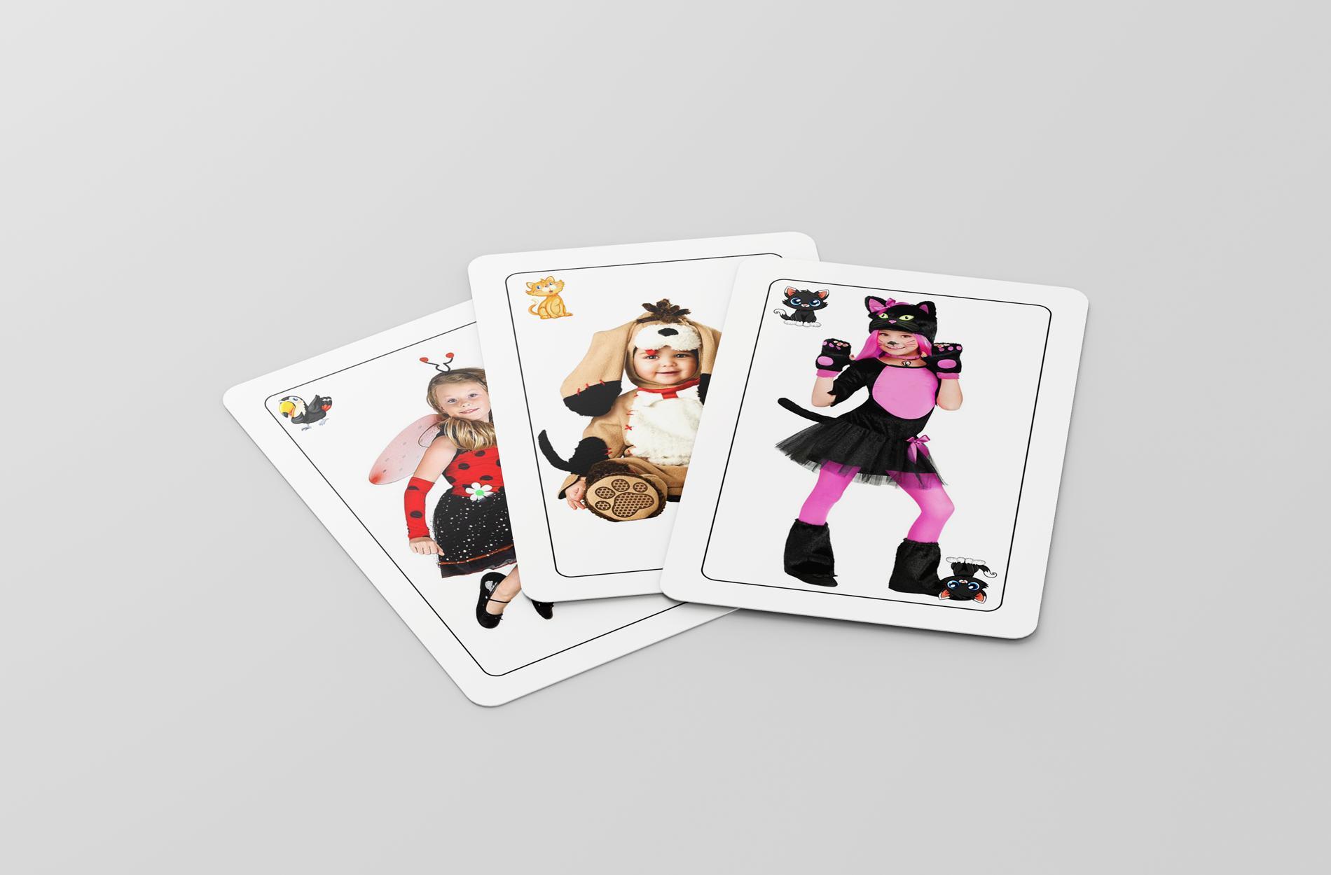 Schwarzer Peter - Spielkarten mit Kostümen