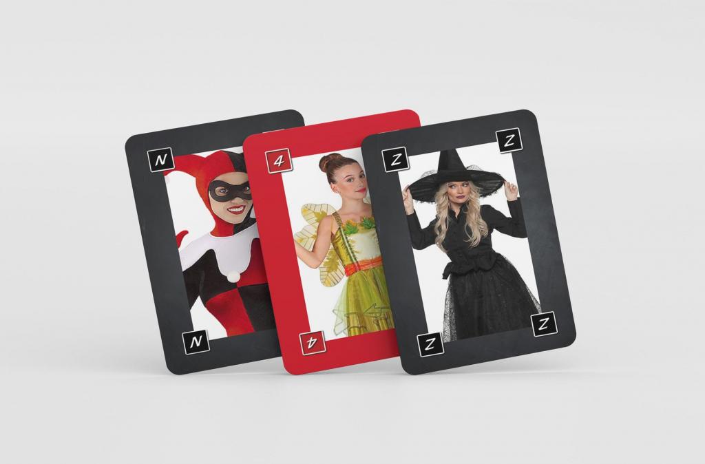 WIZZARD Special Edition - Spielkarten mit Gesichter in Kostüme