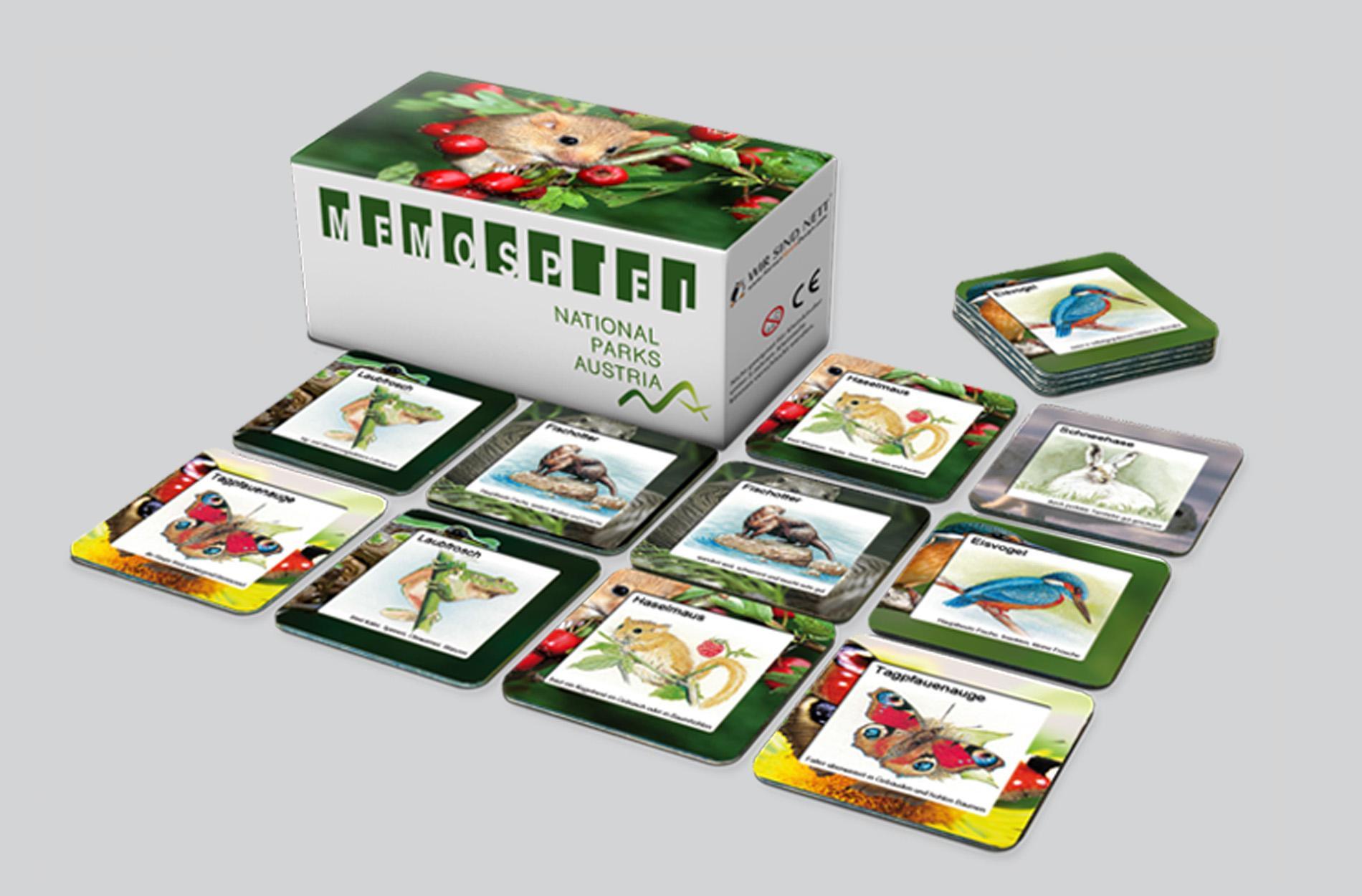 NATIONALPARKMEMO - Memoryspiel mit den heimischen Tieren