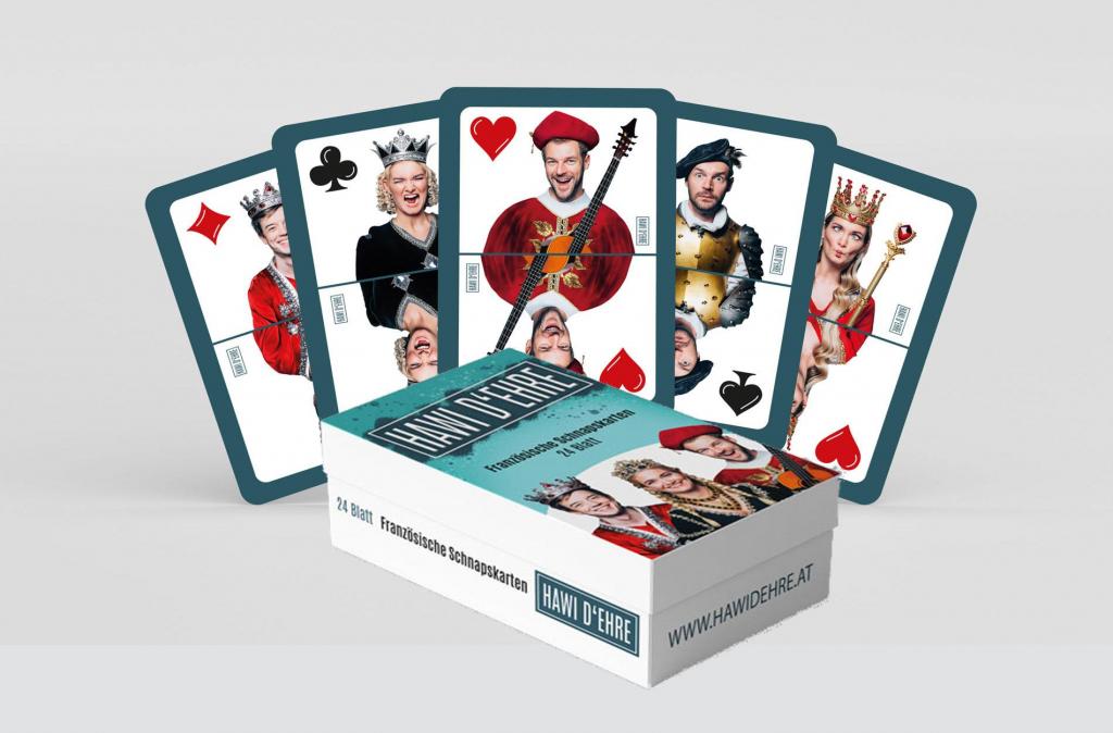 Spielkartenproduktion - 24 Schnapskarten im Stülpdeckelkarton - HAWE D EHRE