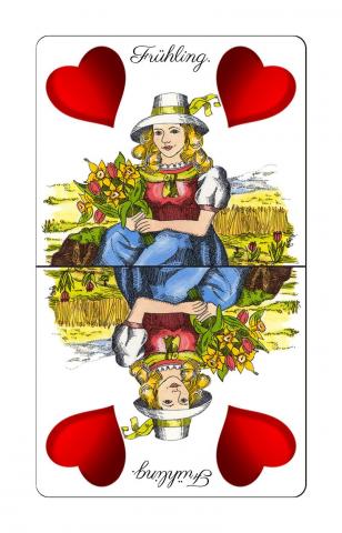 Karte 1 von 24 Schnapskarten Doppeldeutsche, Karte 1 von 24