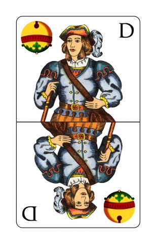 Karte 10 von 24 Schnapskarten Doppeldeutsche, Karte 10 von 24