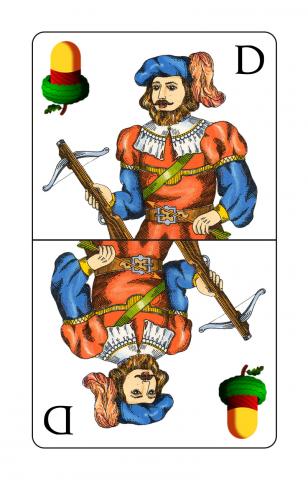 Karte 12 von 24 Schnapskarten Doppeldeutsche, Karte 12 von 24