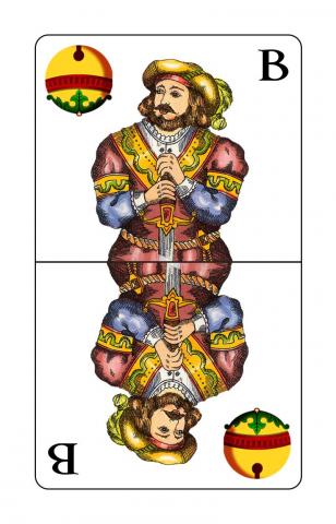 Karte 14 von 24 Schnapskarten Doppeldeutsche, Karte 14 von 24