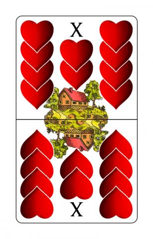 Karte 17 von 24 Schnapskarten Doppeldeutsche, Karte 17 von 24
