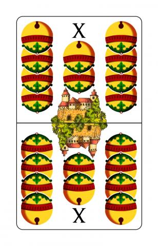 Karte 18 von 24 Schnapskarten Doppeldeutsche, Karte 18 von 24