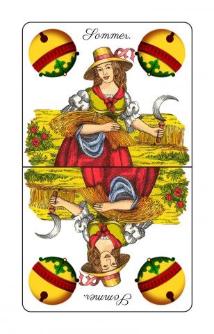 Karte 2 von 24 Schnapskarten Doppeldeutsche, Karte 2 von 24