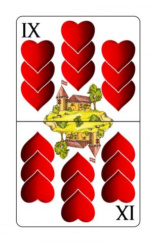 Karte 21 von 24 Schnapskarten Doppeldeutsche, Karte 21 von 24
