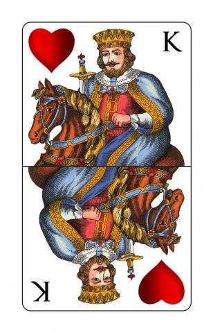 Karte 5 von 24 Schnapskarten Doppeldeutsche, Karte 5 von 24