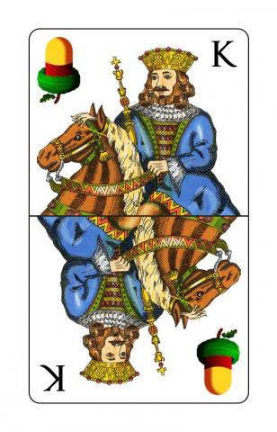 Karte 8 von 24 Schnapskarten Doppeldeutsche, Karte 8 von 24