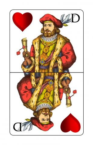 Karte 9 von 24 Schnapskarten Doppeldeutsche, Karte 9 von 24