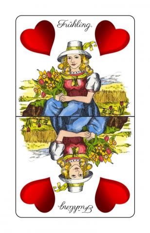 Karte 1 von 36 Schnapskarten Doppeldeutsche, Karte 1 von 36