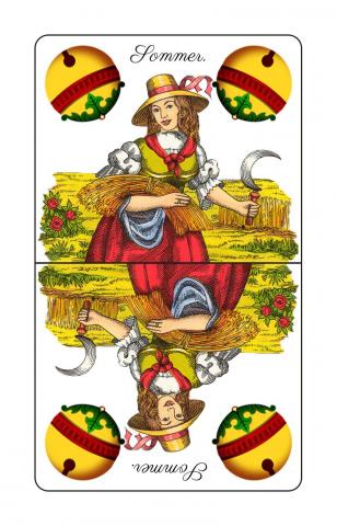 Karte 2 von 36 Schnapskarten Doppeldeutsche, Karte 2 von 36