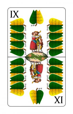 Karte 23 von 36 Schnapskarten Doppeldeutsche, Karte 23 von 36