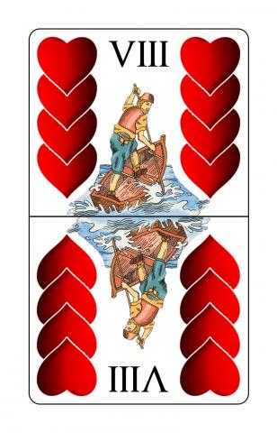 Karte 25 von 36 Schnapskarten Doppeldeutsche, Karte 25 von 36
