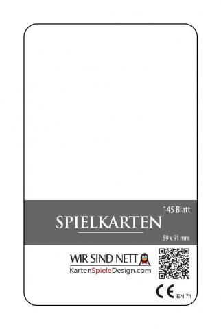 Deckblatt Blanko Spielkarten 145 Blatt, Deckblatt