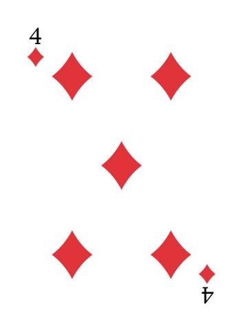 Karte 42 von 55 Pokerkarten International, Karte 42 von 55