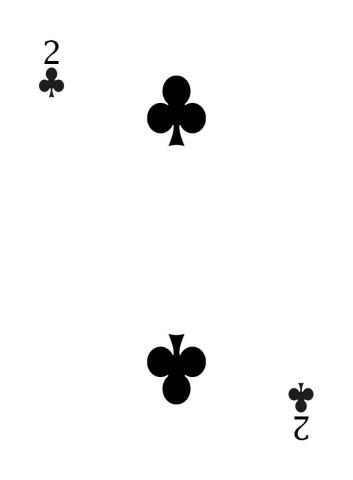 Karte 52 von 55 Pokerkarten International, Karte 52 von 55