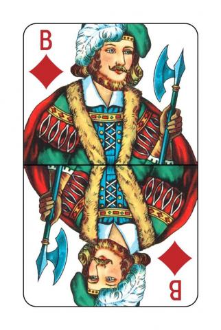 Binokel, Gaigel Französisches Blatt - Karte 14 von 24
