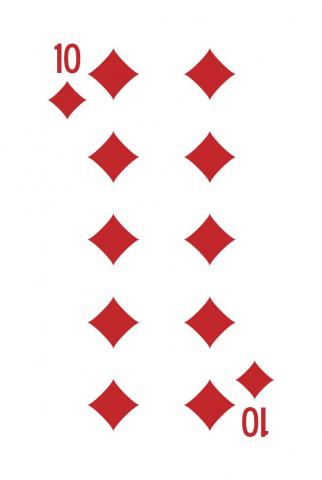 Binokel, Gaigel Französisches Blatt - Karte 18 von 24