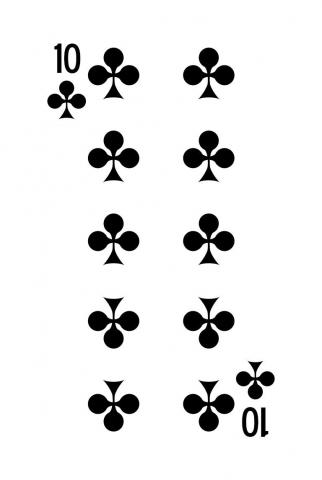 Binokel, Gaigel Französisches Blatt - Karte 20 von 24