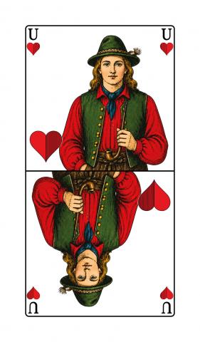 Binokel, Gaigel Württembergisches Blatt - Karte 13 von 24 Binokel, Gaigel Württembergisches Blatt - Karte 13 von 24