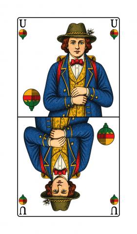 Binokel, Gaigel Württembergisches Blatt - Karte 14 von 24 Binokel, Gaigel Württembergisches Blatt - Karte 14 von 24