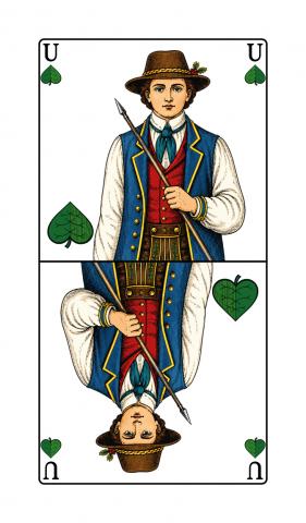 Binokel, Gaigel Württembergisches Blatt - Karte 15 von 24 Binokel, Gaigel Württembergisches Blatt - Karte 15 von 24