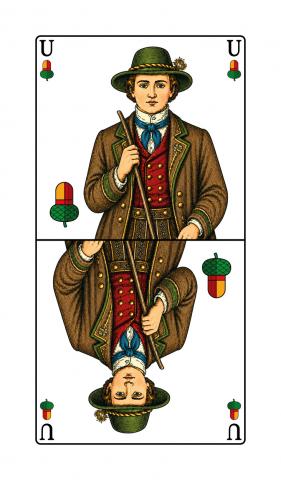 Binokel, Gaigel Württembergisches Blatt - Karte 16 von 24 Binokel, Gaigel Württembergisches Blatt - Karte 16 von 24