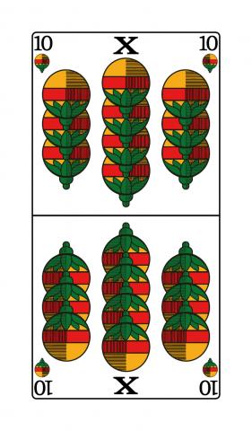 Binokel, Gaigel Württembergisches Blatt - Karte 18 von 24 Binokel, Gaigel Württembergisches Blatt - Karte 18 von 24