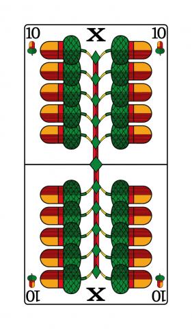 Binokel, Gaigel Württembergisches Blatt - Karte 20 von 24 Binokel, Gaigel Württembergisches Blatt - Karte 20 von 24