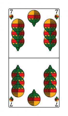 Binokel, Gaigel Württembergisches Blatt - Karte 22 von 24 Binokel, Gaigel Württembergisches Blatt - Karte 22 von 24