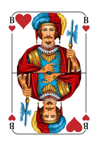 Doppelkopf Französisches Blatt - Karte 13 von 24 Doppelkopf Französisches Blatt - Karte 13 von 24