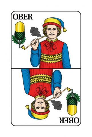 Jasskarten Deutsch-Schweizer Blatt - Karte 12 von 36 Jasskarten Deutsch-Schweizer Blatt - Karte 12 von 36