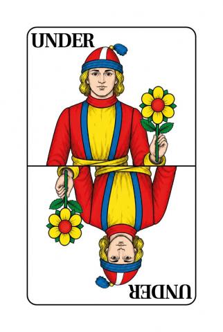 Jasskarten Deutsch-Schweizer Blatt - Karte 13 von 36 Jasskarten Deutsch-Schweizer Blatt - Karte 13 von 36