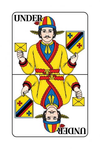 Jasskarten Deutsch-Schweizer Blatt - Karte 15 von 36 Jasskarten Deutsch-Schweizer Blatt - Karte 15 von 36