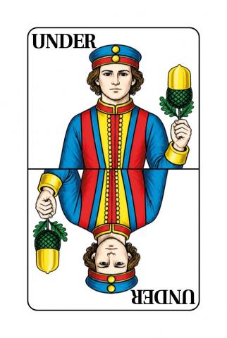 Jasskarten Deutsch-Schweizer Blatt - Karte 16 von 36 Jasskarten Deutsch-Schweizer Blatt - Karte 16 von 36