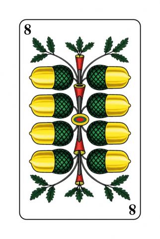 Jasskarten Deutsch-Schweizer Blatt - Karte 28 von 36 Jasskarten Deutsch-Schweizer Blatt - Karte 28 von 36