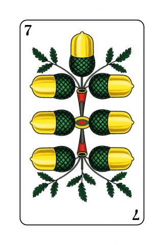 Jasskarten Deutsch-Schweizer Blatt - Karte 32 von 36 Jasskarten Deutsch-Schweizer Blatt - Karte 32 von 36