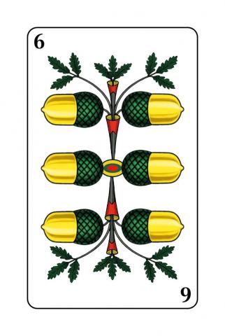 Jasskarten Deutsch-Schweizer Blatt - Karte 36 von 36 Jasskarten Deutsch-Schweizer Blatt - Karte 36 von 36