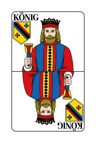 Jasskarten Deutsch-Schweizer Blatt - Karte 7 von 36 Jasskarten Deutsch-Schweizer Blatt - Karte 7 von 36