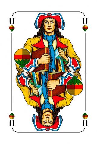 Skat Deutsches Blatt - Karte 14 von 32 Skat Deutsches Blatt - Karte 14 von 32