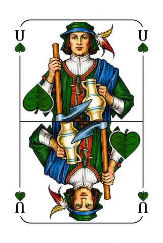 Skat Deutsches Blatt - Karte 15 von 32 Skat Deutsches Blatt - Karte 15 von 32