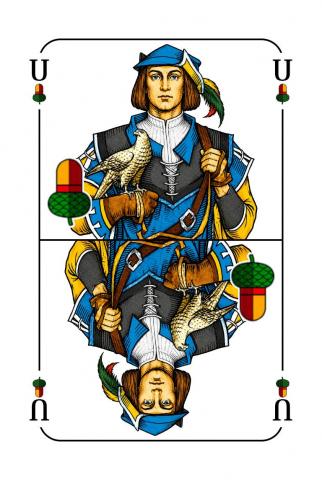 Skat Deutsches Blatt - Karte 16 von 32 Skat Deutsches Blatt - Karte 16 von 32