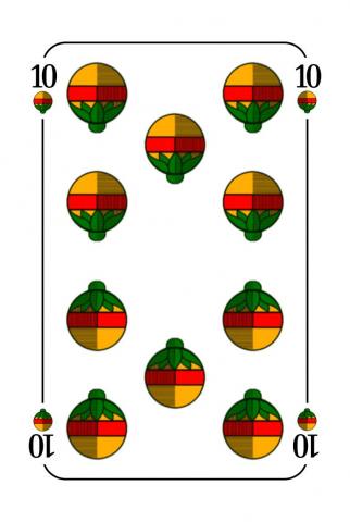 Skat Deutsches Blatt - Karte 18 von 32 Skat Deutsches Blatt - Karte 18 von 32