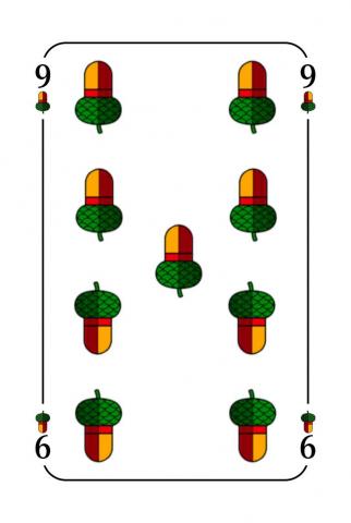 Skat Deutsches Blatt - Karte 24 von 32 Skat Deutsches Blatt - Karte 24 von 32